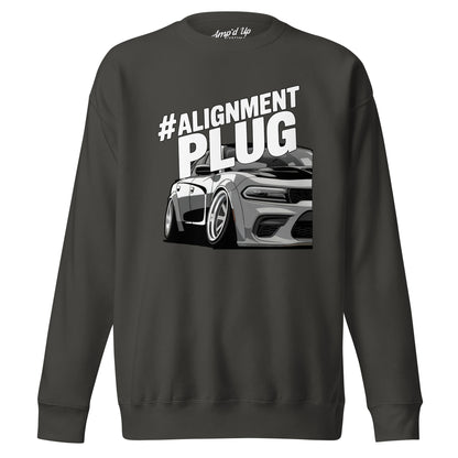 #Alignment PLUG Sweatshirt featuring a stylish car graphic for automotive enthusiasts