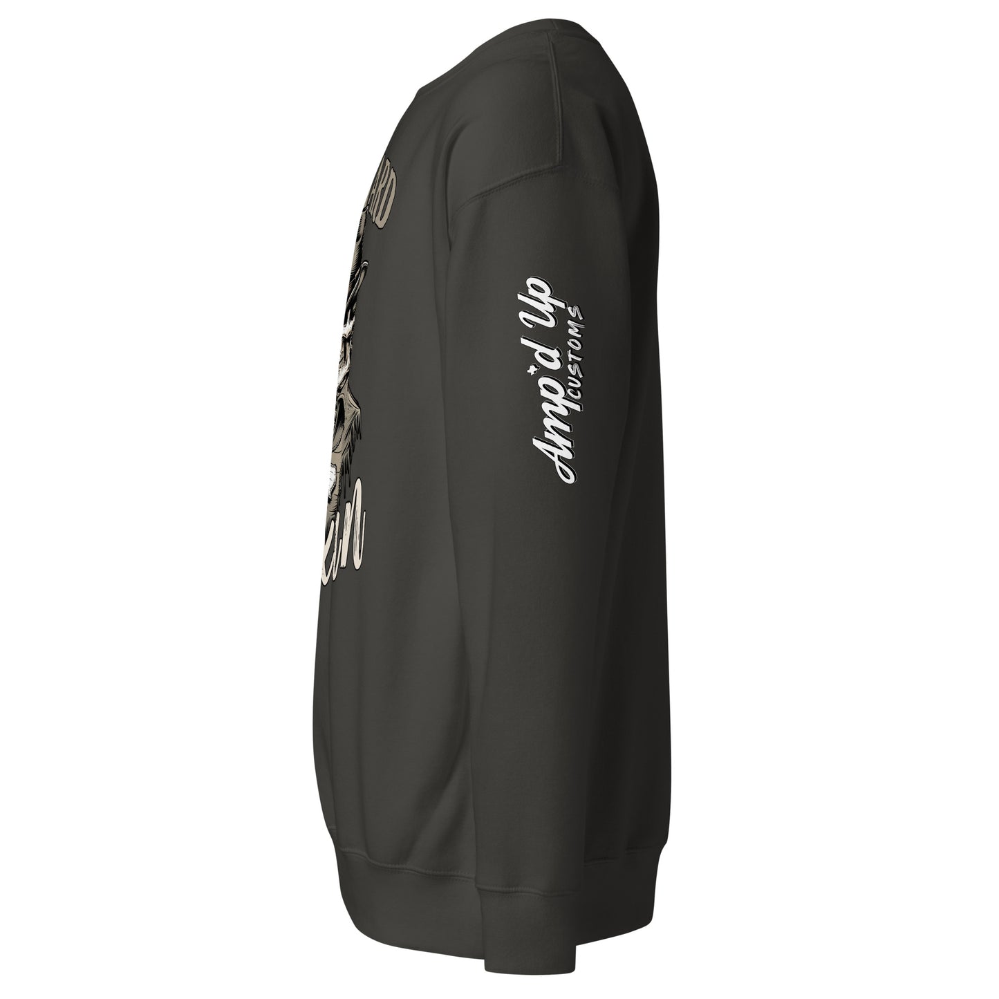 Side view of the Die Hard Texan Sweatshirt from Amp'd Up Custom featuring a stylish design