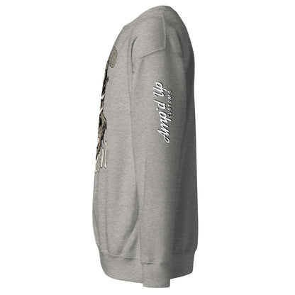 Die Hard Texan Sweatshirt in gray with a stylish side view and unique graphic design