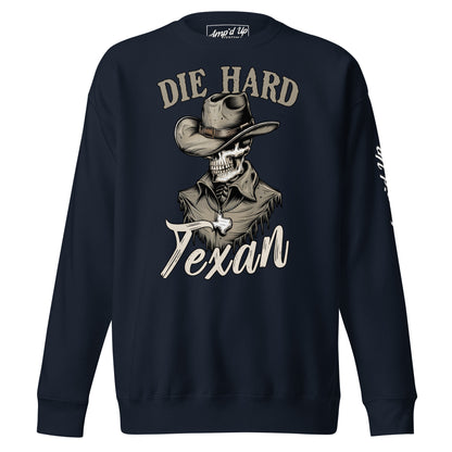 Die Hard Texan Sweatshirt featuring a cowboy graphic and stylish design for comfortable wear