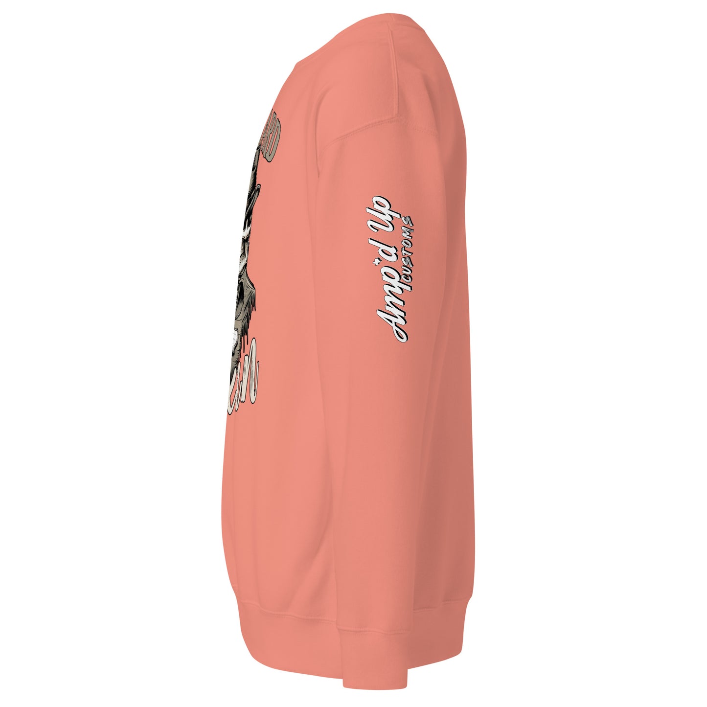 Die Hard Texan Sweatshirt in coral with unique graphic design and comfortable fit