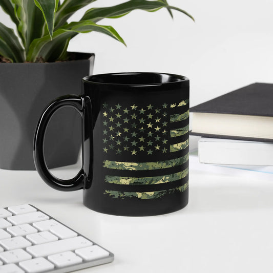 Amp'd Up Camo Flag Mug 11oz, 15oz - Amp'd Up Custom
