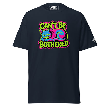 Cant Be Bothered Kitty Cat Colorful Graffiti Style Pink, Green and Blue T-Shirt from Amp'd Up Custom