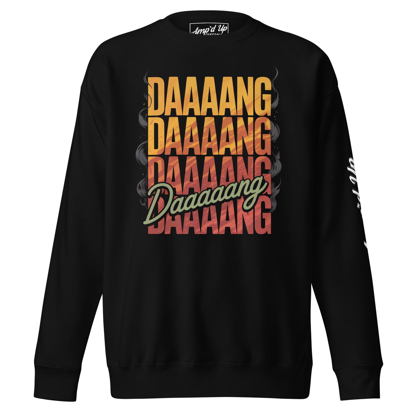 DANG Sweatshirt featuring bold multicolor text design for a trendy casual look