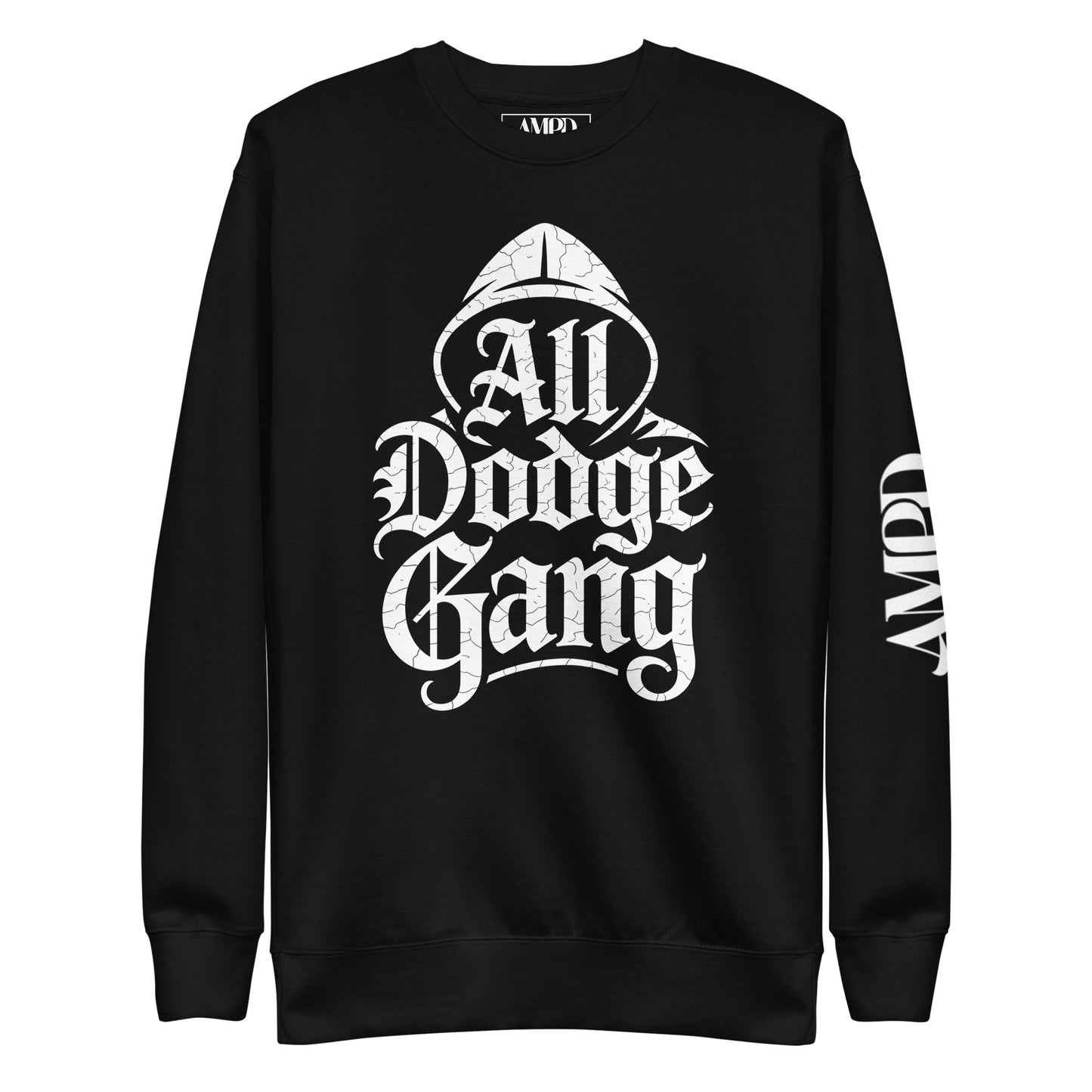Dodge Gang Sweatshirt, Car Enthusiast Premium Quality Pullover with all Dodge Gang design on black fabric