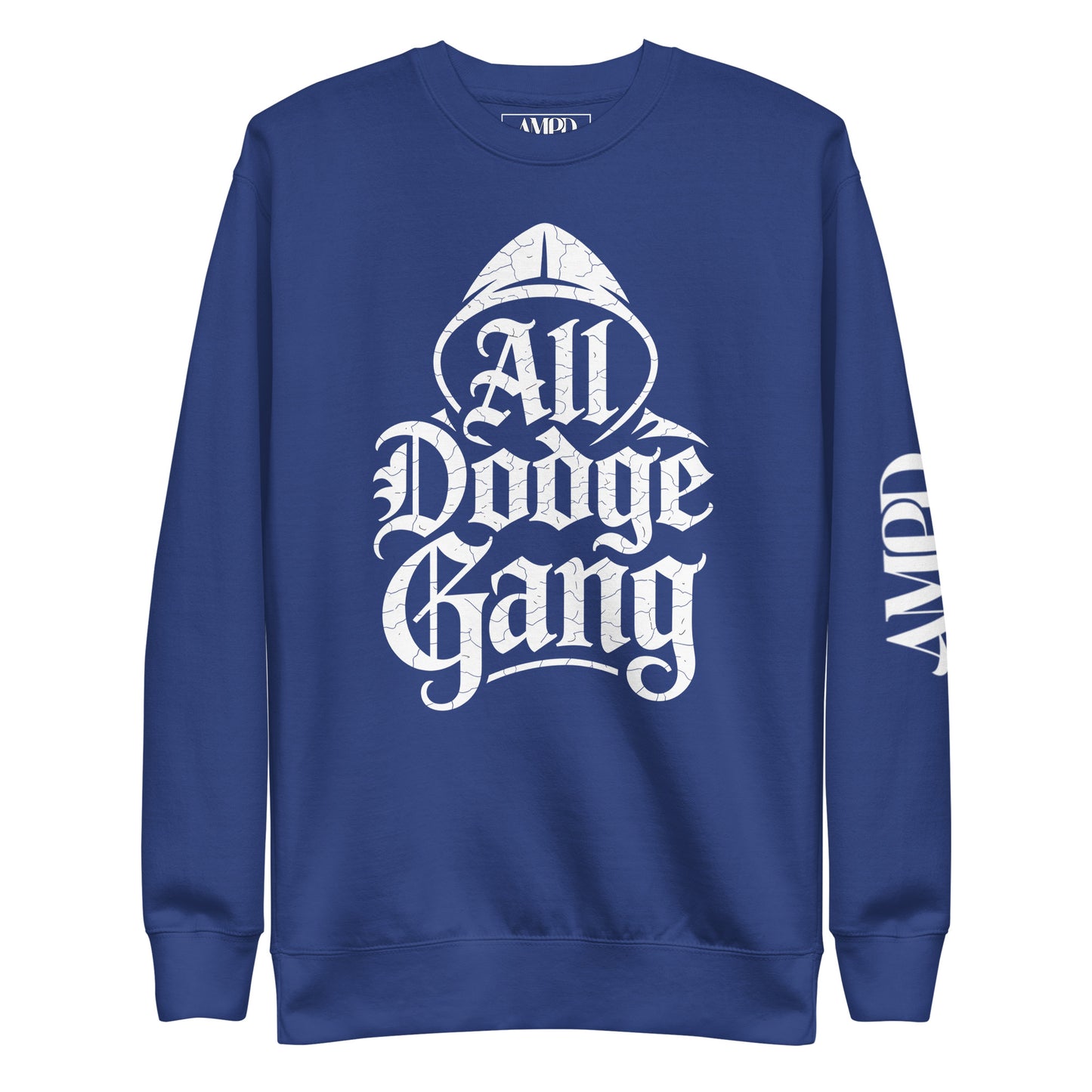 Dodge Gang Sweatshirt in Blue with Stylish Typography for Car Enthusiast Premium Quality Pullover