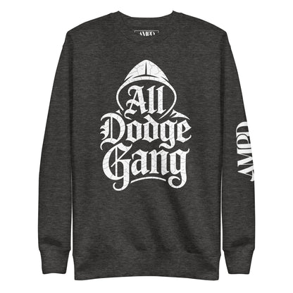 Dodge Gang Sweatshirt by Amp'd Up Custom with stylish print for car enthusiasts in premium quality pullover.