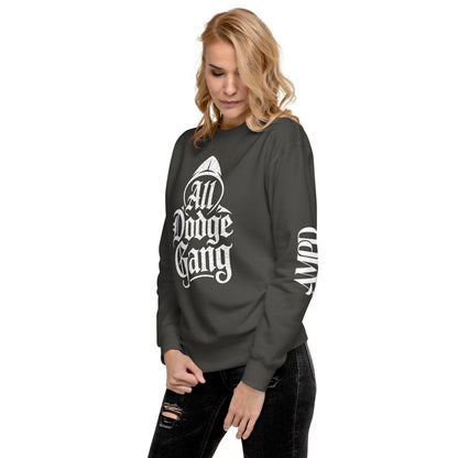 Dodge Gang Sweatshirt from Amp'd Up Custom featuring bold graphic and premium quality for car enthusiasts