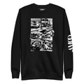Ford Mustang GT 5.0 Comic Panel American Muscle Graphic Sweatshirt by Amp'd Up Custom in black color