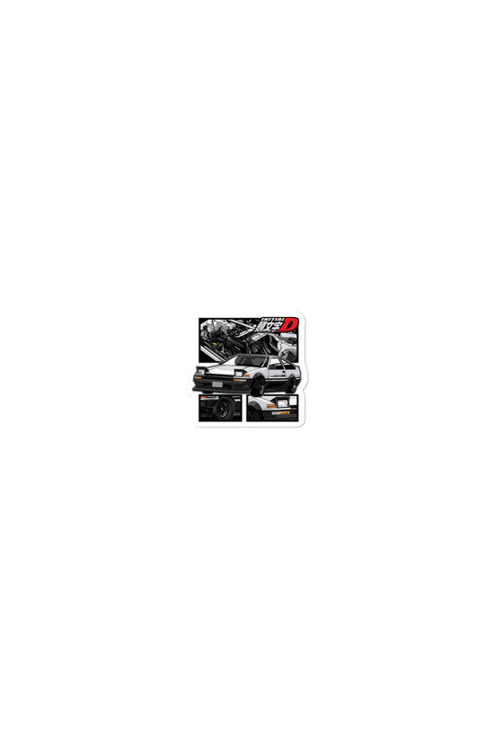 Initial D sticker featuring sleek racing cars and dynamic graphic design for fans of the anime series