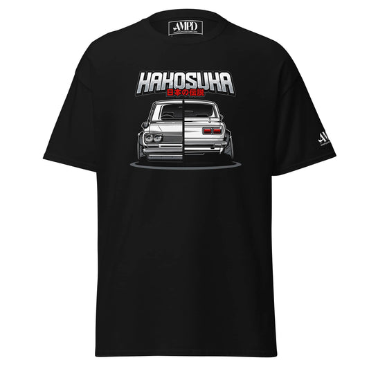 JDM Legend Hakosuka T-Shirt Nissan C10 Skyline GT-R Vintage Graphic Tee featuring a classic car design