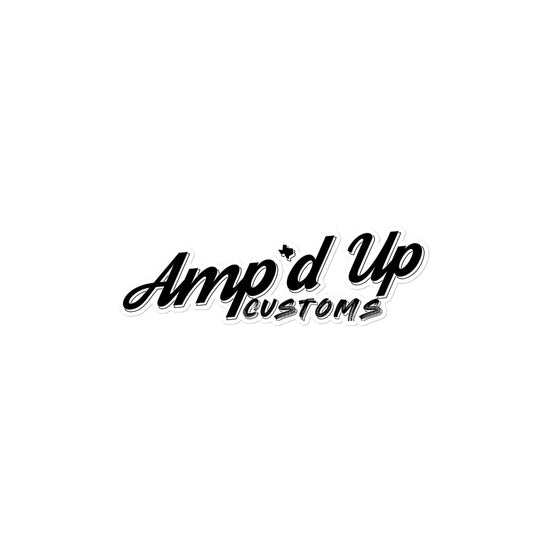 Amp'd Up Custom Sticker (Black) - Amp'd Up Custom