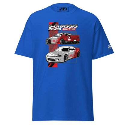 S15 Nissan Silvia T-Shirt S-Chassis 240SX JDM Drift Car Graphic Tee featuring iconic car designs