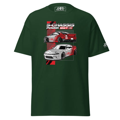 S15 Nissan Silvia T-Shirt S-Chassis 240SX JDM Drift Car Graphic Tee featuring bold car graphics
