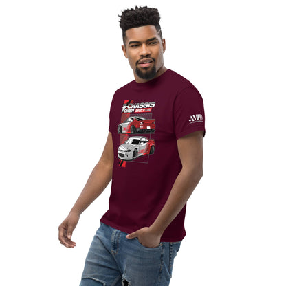Amp'd Up Custom S15 Nissan Silvia T-Shirt S-Chassis 240SX JDM Drift Car Graphic Tee in burgundy