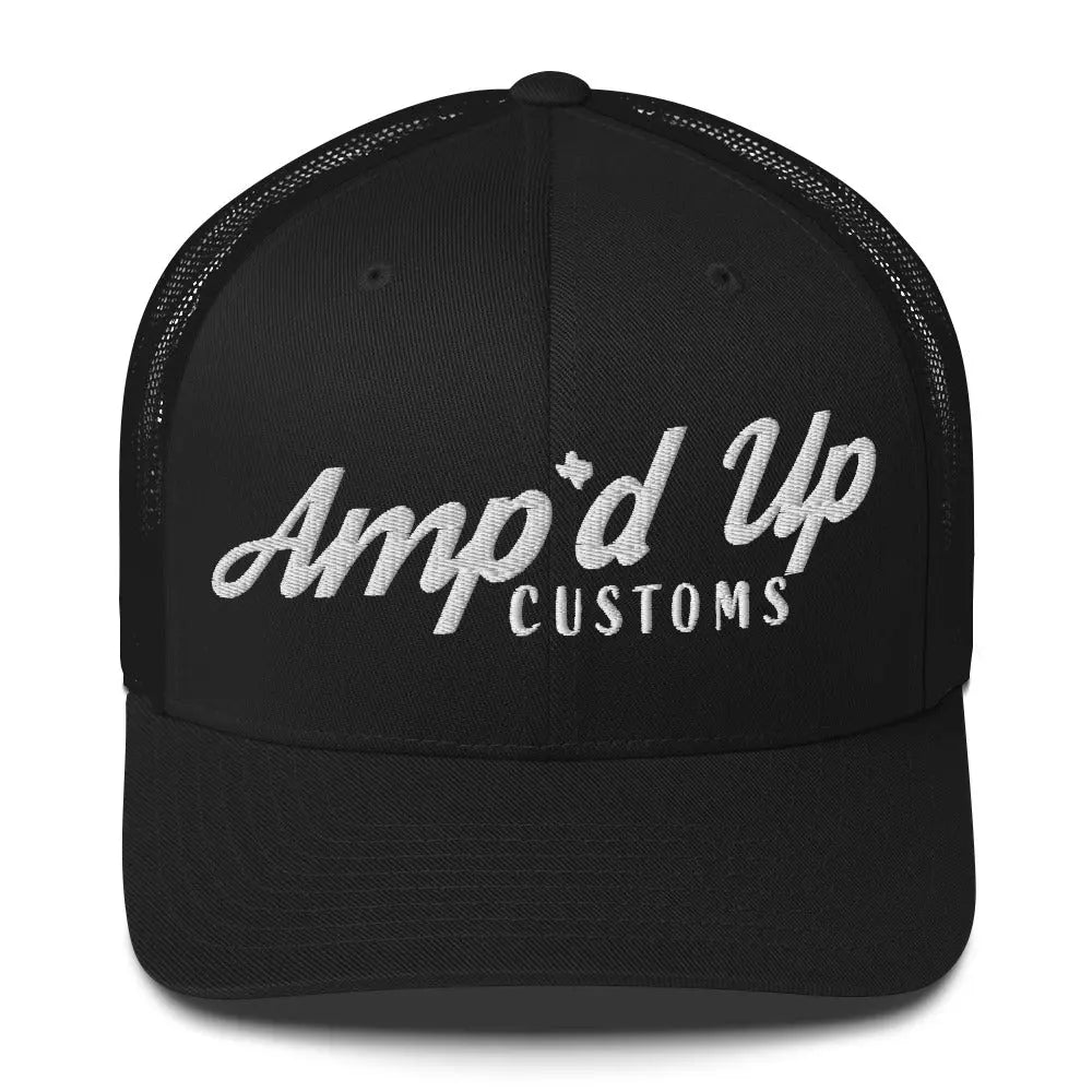 Amp'd Up Embroidered Trucker Cap - Amp'd Up Custom