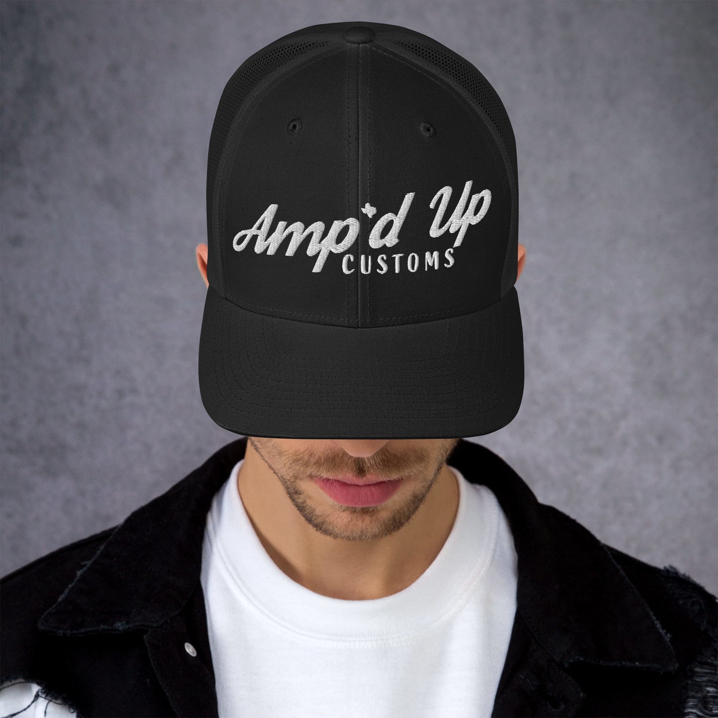 Amp'd Up Embroidered Trucker Cap