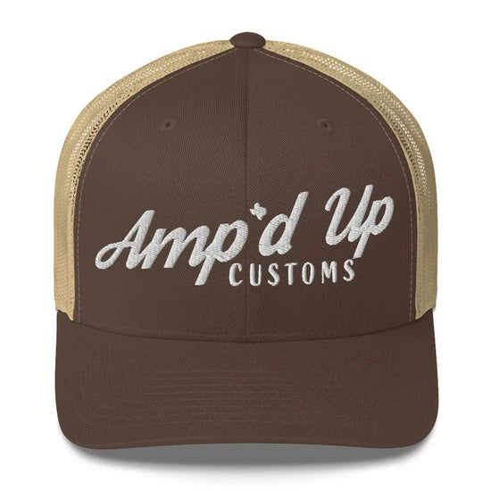 Amp'd Up Embroidered Trucker Cap - Amp'd Up Custom