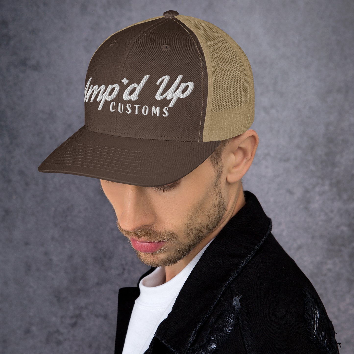 Amp'd Up Embroidered Trucker Cap