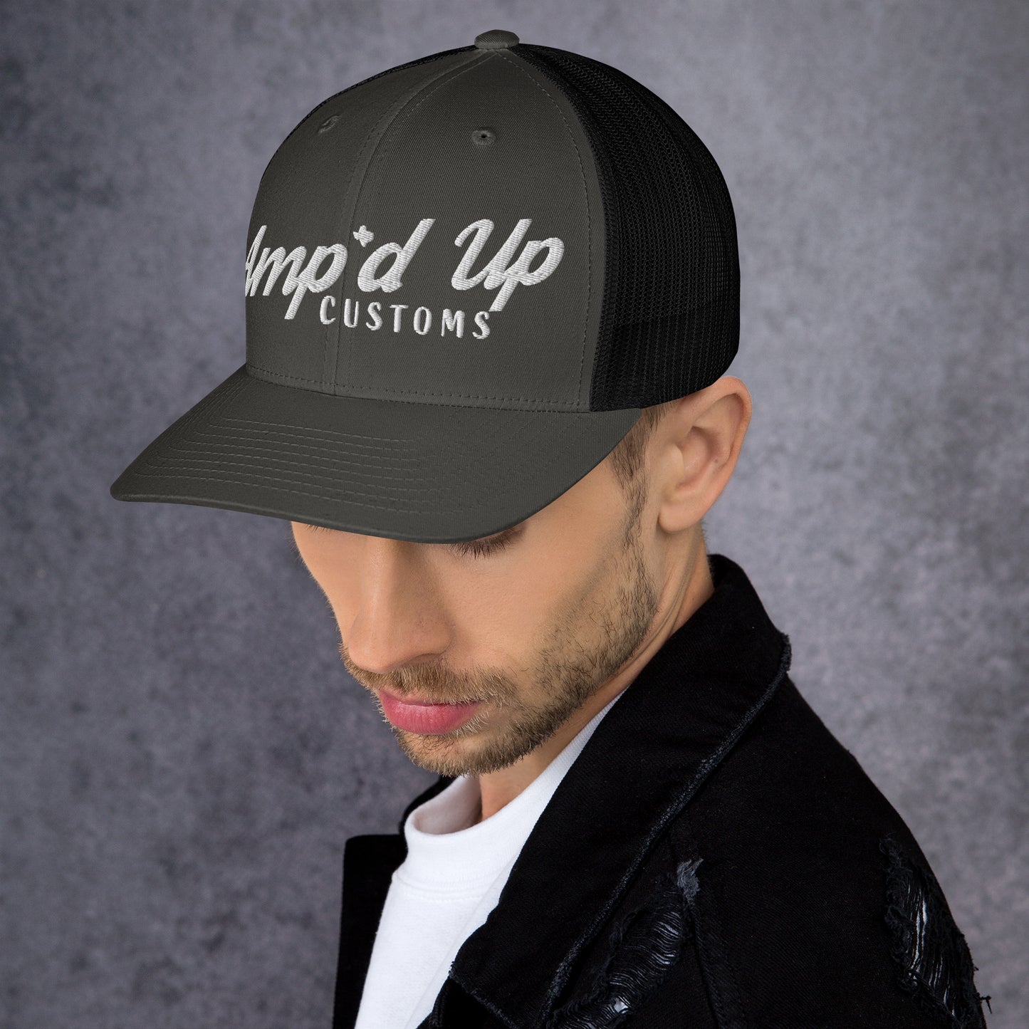 Amp'd Up Embroidered Trucker Cap
