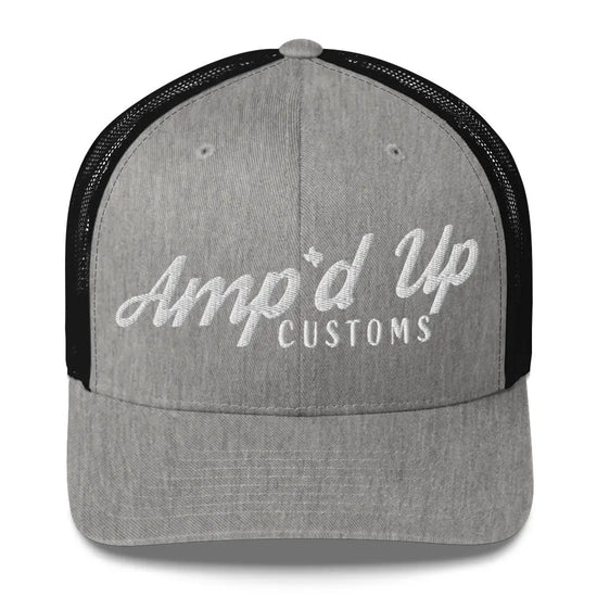 Amp'd Up Embroidered Trucker Cap - Amp'd Up Custom