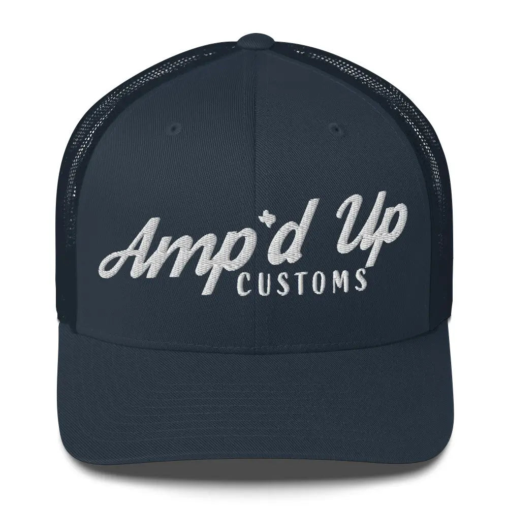 Amp'd Up Embroidered Trucker Cap - Amp'd Up Custom