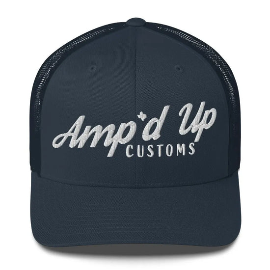 Amp'd Up Embroidered Trucker Cap - Amp'd Up Custom