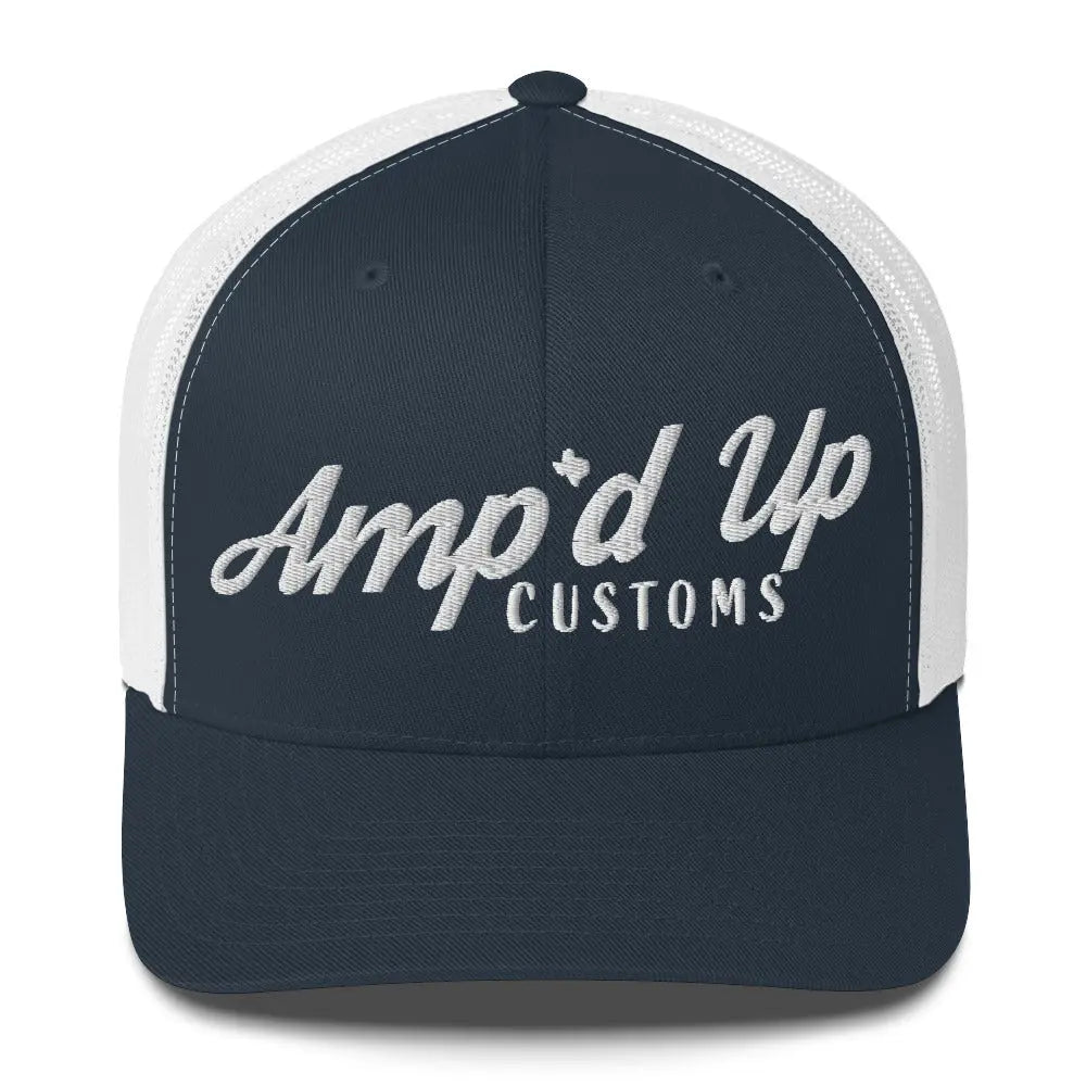 Amp'd Up Embroidered Trucker Cap - Amp'd Up Custom