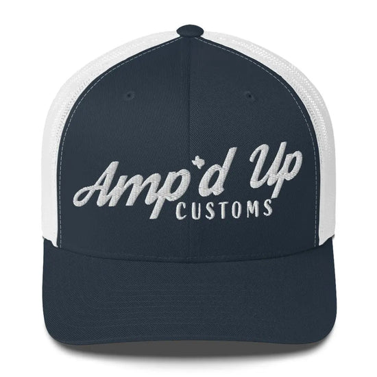 Amp'd Up Embroidered Trucker Cap - Amp'd Up Custom