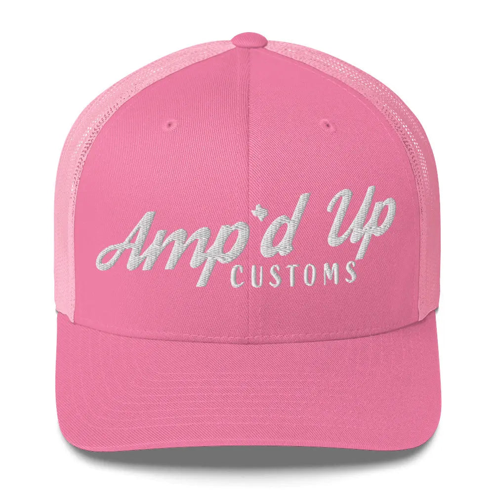 Amp'd Up Embroidered Trucker Cap - Amp'd Up Custom