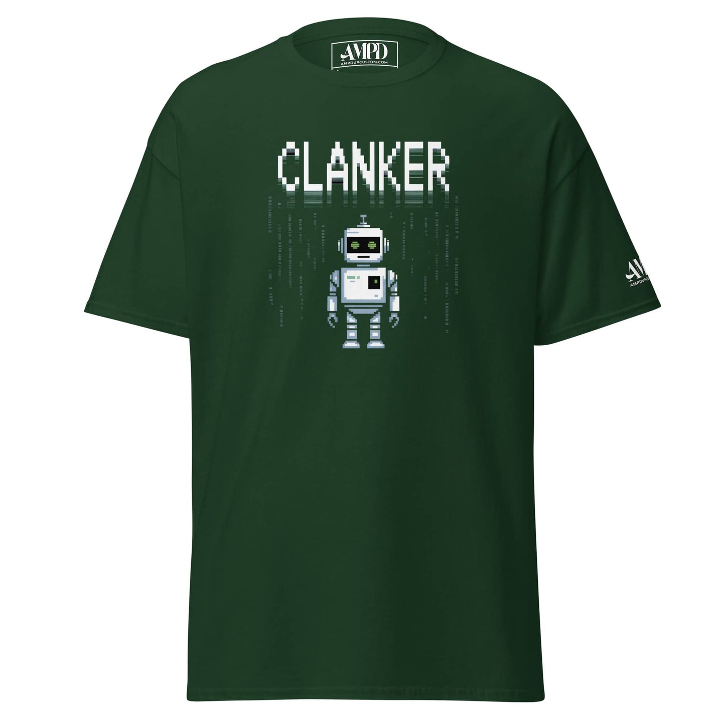 Robot Clanker T-Shirt Funny Sci-Fi Robot Graphic Tee featuring a retro robot design