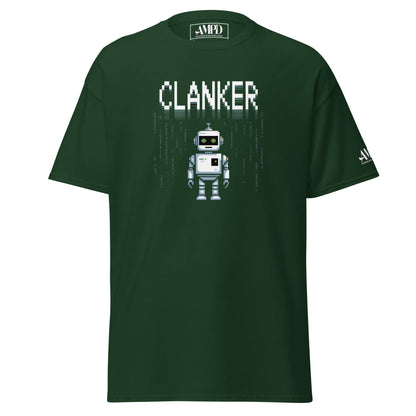 Robot Clanker T-Shirt Funny Sci-Fi Robot Graphic Tee featuring a retro robot design