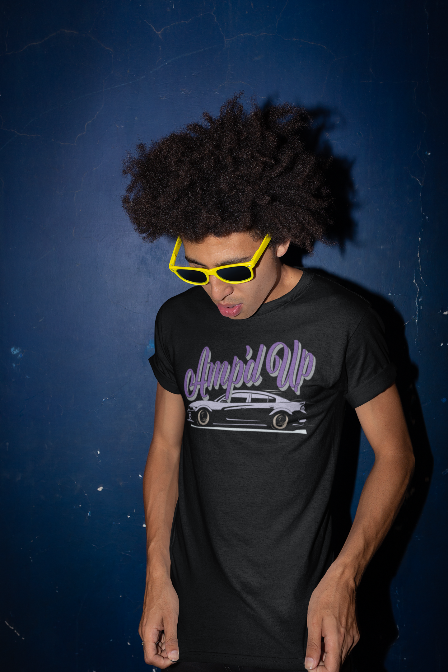 Amp'd Up Dark Purple Charger T-Shirt