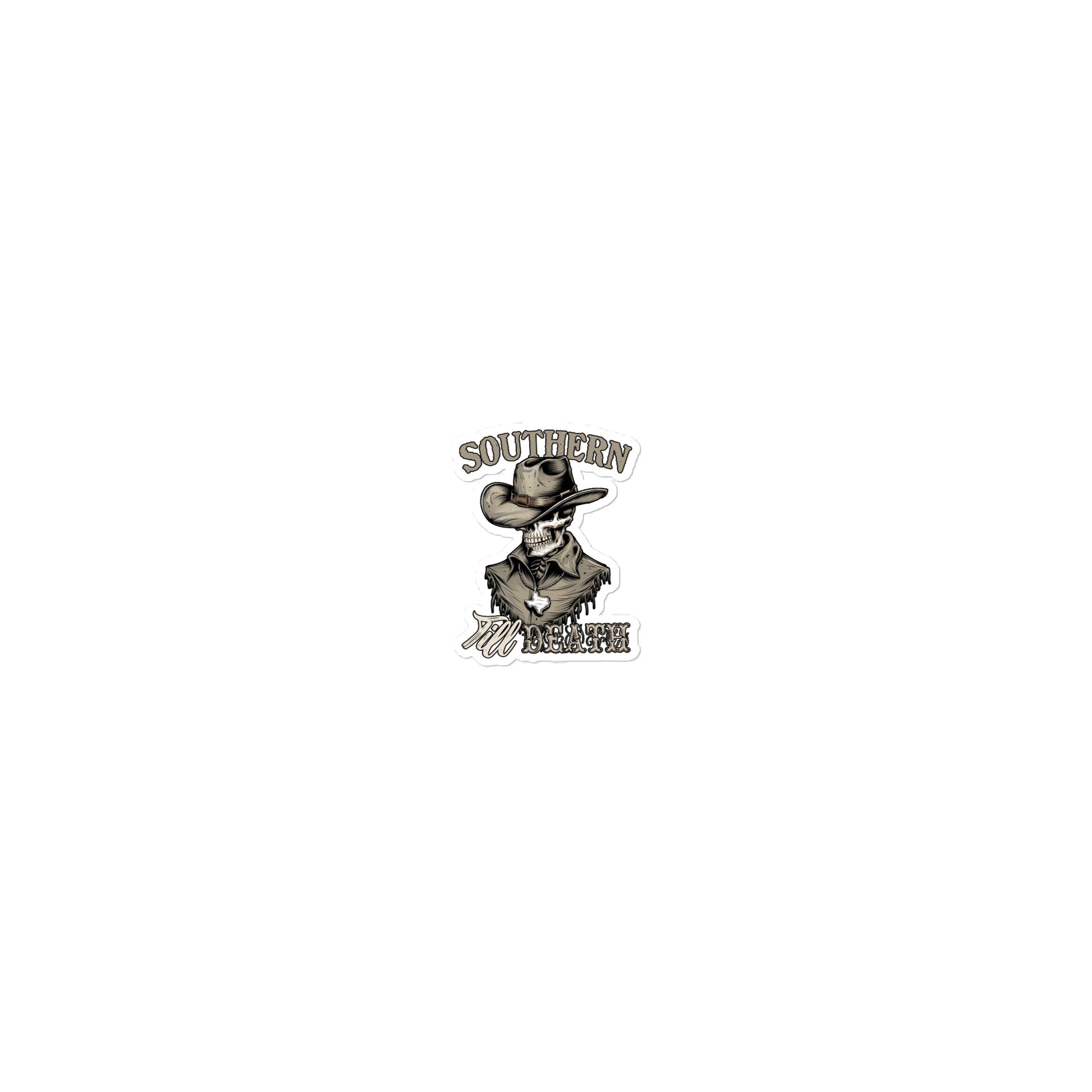 Southern Till Death Sticker featuring a bold design and Southern culture theme