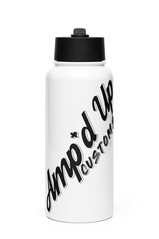 Amp'd Up Customs Stainless steel water bottle with a straw lid - Amp'd Up Custom