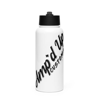 Amp'd Up Customs Stainless steel water bottle with a straw lid - Amp'd Up Custom