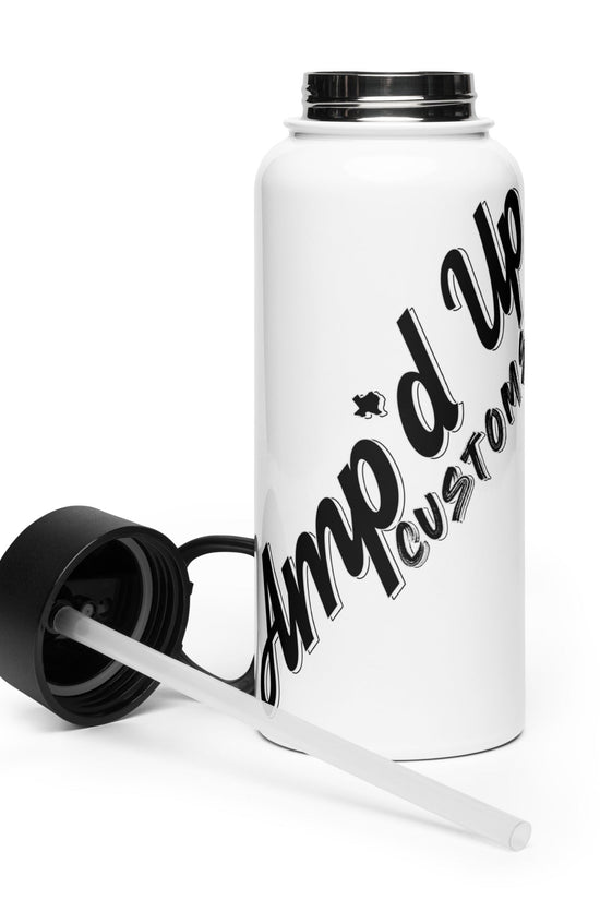 Amp'd Up Customs Stainless steel water bottle with a straw lid - Amp'd Up Custom