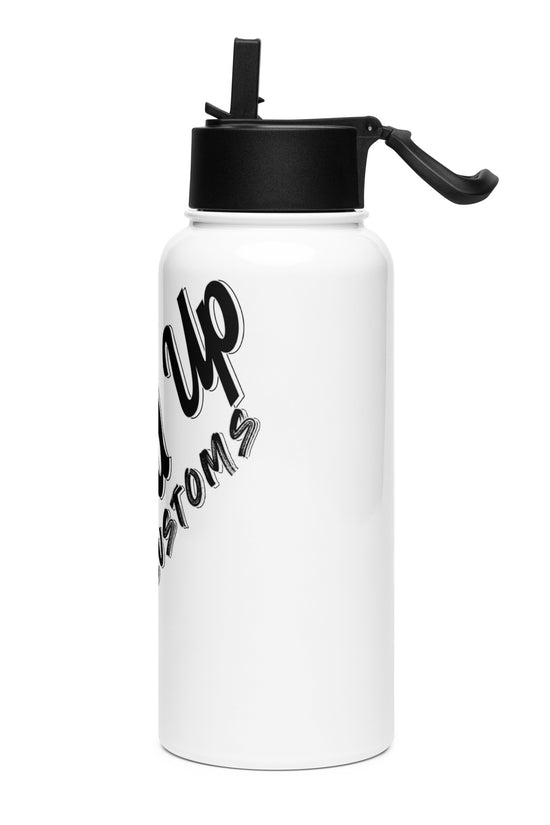 Amp'd Up Customs Stainless steel water bottle with a straw lid - Amp'd Up Custom