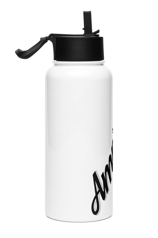 Amp'd Up Customs Stainless steel water bottle with a straw lid - Amp'd Up Custom