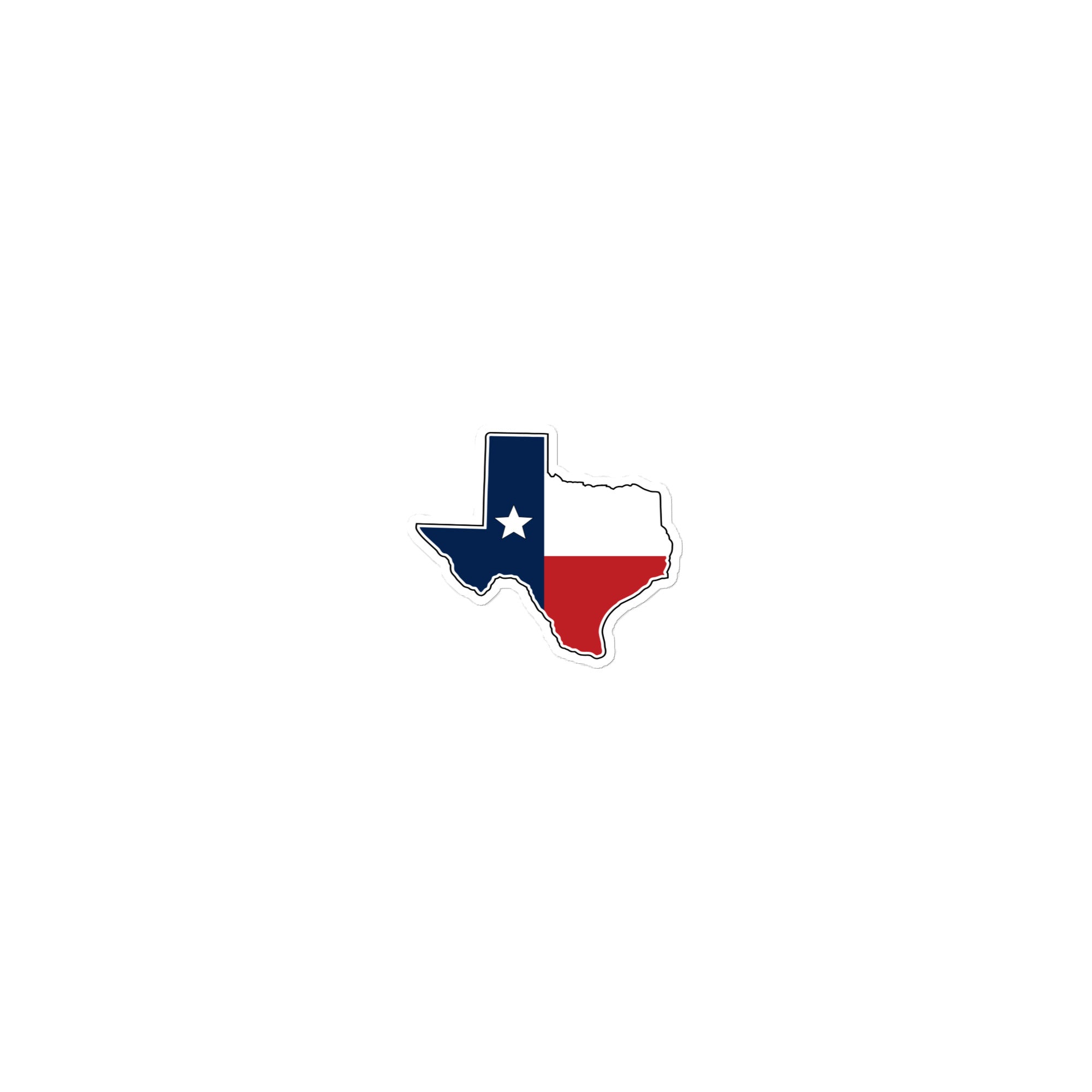 Texas stickers featuring the Texas flag design in colors of red, white, and blue