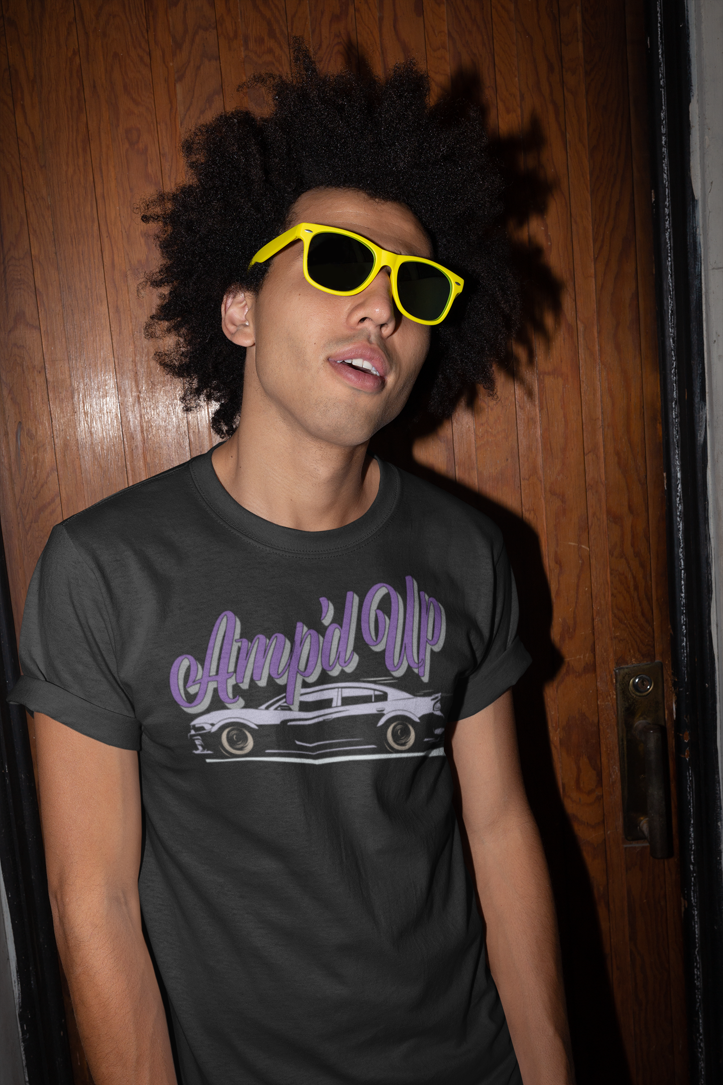 Amp'd Up Dark Purple Charger T-Shirt