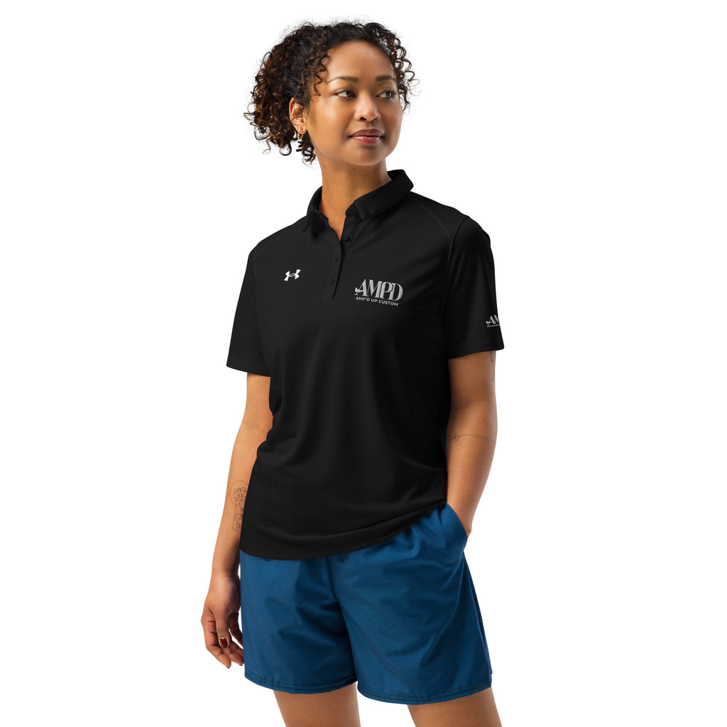 AMPD Official Under Armour Womens polo in black, perfect for casual and athletic wear