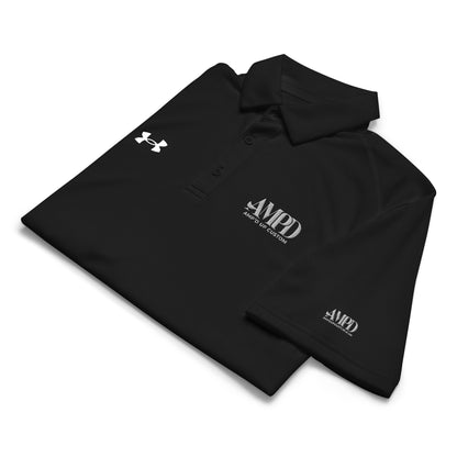 Amp'd Up Official Under Armour Men's Polo in Black featuring the Amp'd Up logo