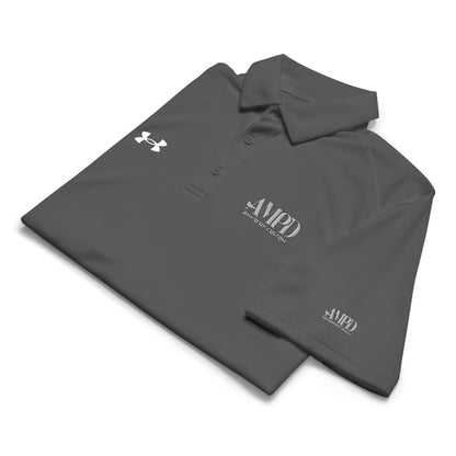 Amp'd Up Official Under Armour Men's Polo in Gray with AMPD logo and classic fit