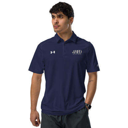 Amp'd Up Official Under Armour Men's Polo in Navy Blue with Logo on Chest for Active Wear