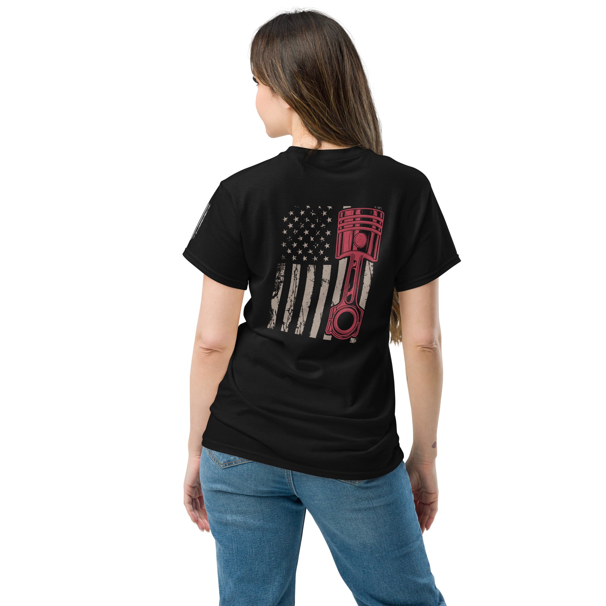 Amp'd Up American Piston Tee (BACK)