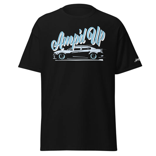 Amp'd Up Light Blue Charger T-Shirt - Amp'd Up Custom