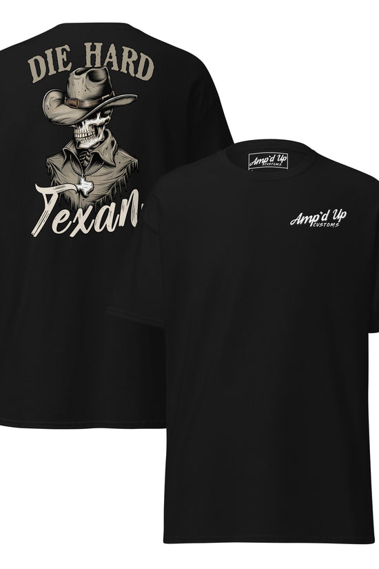 Die Hard Texan T-Shirt (back illustration) - Amp'd Up Custom