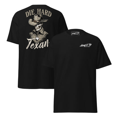 Die Hard Texan T-Shirt (back illustration) - Amp'd Up Custom