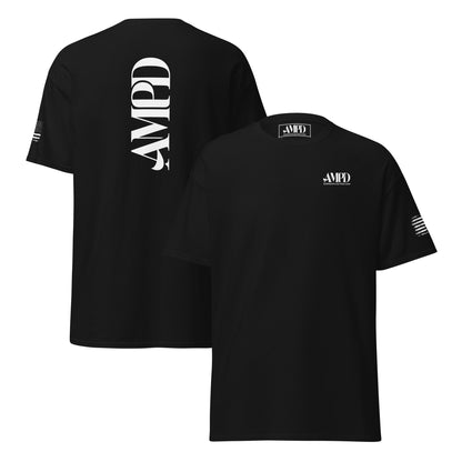 Amp'd Up Official 2026 AMPD Back Graphic T-Shirt in black with a bold logo design